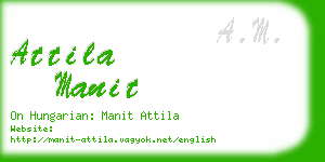 attila manit business card